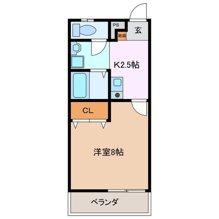 近鉄富田駅 徒歩9分 1階の物件間取画像